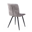 Rodeo Suede Effect Dining Chair Set of 2 by Lavishway | Dining Chairs-27214