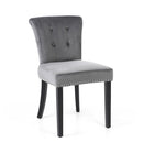Sandringham Velvet Grey Chair in Pair by Lavishway | Bedroom Chairs-27177