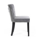 Sandringham Velvet Grey Chair in Pair by Lavishway | Bedroom Chairs-27179