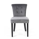 Sandringham Velvet Grey Chair in Pair by Lavishway | Bedroom Chairs-27178