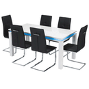 Milano High Gloss LED White Dining Table by Lavishway | Dining Tables-38013