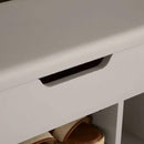 Wooden Grey Shoe Storage Cabinet With Seating by Lavishway | Shoe Cabinets-39028