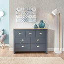7 Drawers Wooden Chest in Slate Grey by Lavishway | Chest Of Drawers-38853