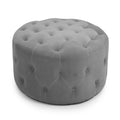 Verona Upholstered Small Round Pouffe by Lavishway | Stools & Pouffes-27174