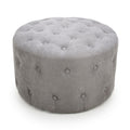Verona Upholstered Small Round Pouffe by Lavishway | Stools & Pouffes-27175