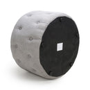 Verona Upholstered Small Round Pouffe by Lavishway | Stools & Pouffes-27176