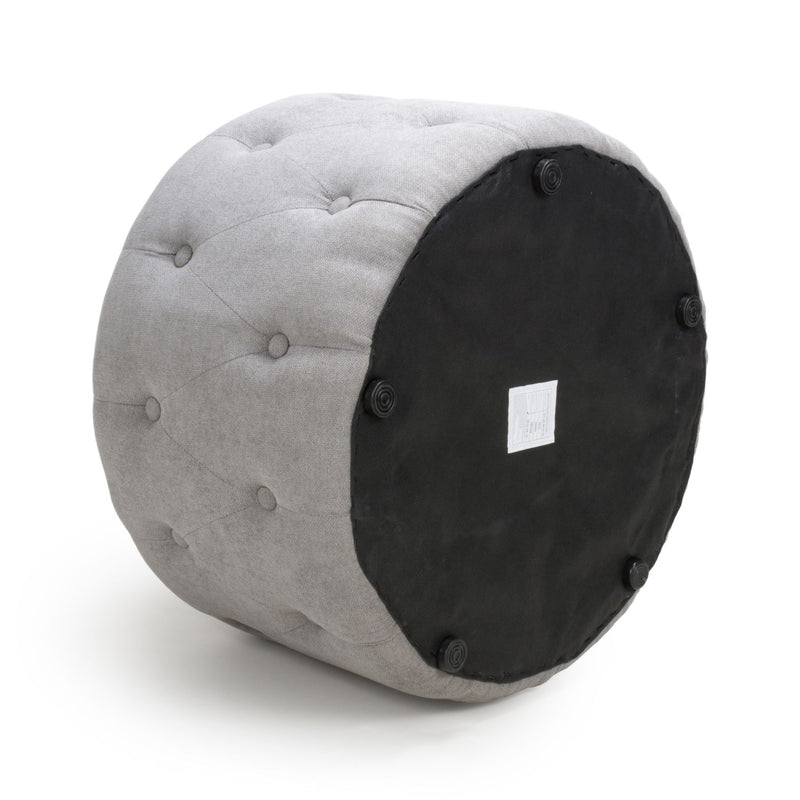Verona Upholstered Small Round Pouffe by Lavishway | Stools & Pouffes-27176