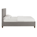 Lexie Wooden Effect Legs Velvet Double Bed by Lavishway | Velvet Bed-35620