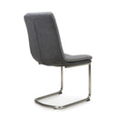 Triton Linen Light Grey Dining Chair Set of 2 by Lavishway | Dining Chairs-37692