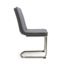 Triton Linen Light Grey Dining Chair Set of 2 by Lavishway | Dining Chairs-37694