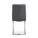 Triton Linen Light Grey Dining Chair Set of 2 by Lavishway | Dining Chairs-37693