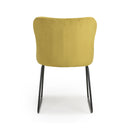 Galway Mustard Velvet Dining Chair Set of 2 by Lavishway | Dining Chairs-37475