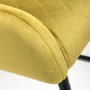 Galway Mustard Velvet Dining Chair Set of 2 by Lavishway | Dining Chairs-37478