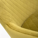 Galway Mustard Velvet Dining Chair Set of 2 by Lavishway | Dining Chairs-37477