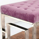 Upholstered Velvet Blush Seat Bench by Lavishway | Benches & Storage Benches-41602