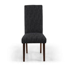 Como Dark Grey Linen Dining Chair Set of 2 by Lavishway | Dining Chairs-37780