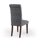 Como Light Grey Linen Dining Chair Set of 2 by Lavishway | Dining Chairs-37788