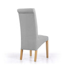 Kenna Light Grey Linen Dining Chair Set of 2 by Lavishway | Dining Chairs-37766
