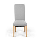 Kenna Light Grey Linen Dining Chair Set of 2 by Lavishway | Dining Chairs-37765