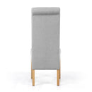 Kenna Light Grey Linen Dining Chair Set of 2 by Lavishway | Dining Chairs-37767