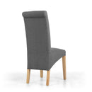 Kenna Dark Grey Linen Dining Chair Set of 2 by Lavishway | Dining Chairs-37758