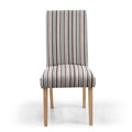 Ridley Duck Egg Stripe Dining Chair Set of 2 by Lavishway | Dining Chairs-37740