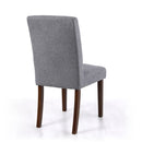 Morton Light Grey Comfy Dining Chair Set of 2 by Lavishway | Dining Chairs-37455