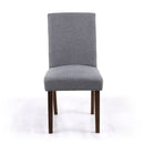 Morton Light Grey Comfy Dining Chair Set of 2 by Lavishway | Dining Chairs-37454