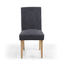 Morton Grey Woven Linen Dining Chair Set of 2 by Lavishway | Dining Chairs-37448