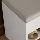 Wooden Grey Shoe Storage Cabinet With Seating by Lavishway | Shoe Cabinets-39031