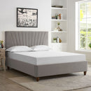 Lexie Wooden Effect Legs Velvet Double Bed by Lavishway | Velvet Bed-35627