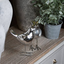 Set of Two Resin Birds in Silver Finish by Lavishway | Ornaments & Decoration-39767