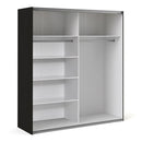 Verona Oak Finish Sliding Wardrobe by Lavishway | Wardrobe-33443