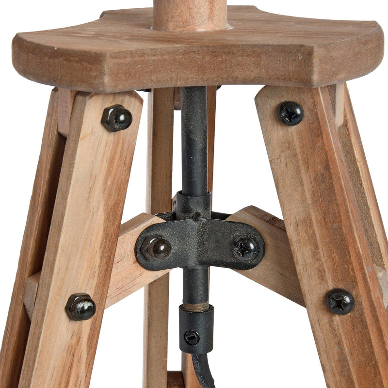 Wooden Tripod Brown Table Lamp by Lavishway | Floor Lamps-39762