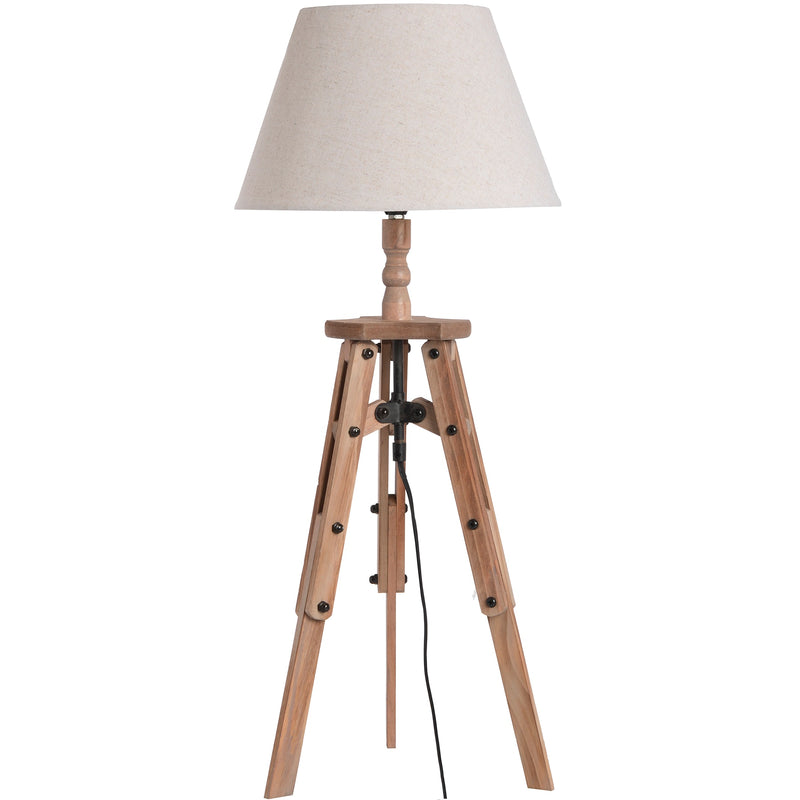 Wooden Tripod Brown Table Lamp by Lavishway | Floor Lamps-39759