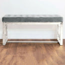 Upholstered Velvet Blush Seat Bench by Lavishway | Benches & Storage Benches-41606