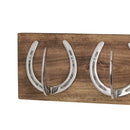 Wooden Board Six Nickel Hooks Wall Hanger by Lavishway | Hall Trees-34755