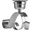 Silver Small Lustre Glass Scroll Sconce by Lavishway | Candle Holders-39598