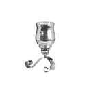Silver Small Lustre Glass Scroll Sconce by Lavishway | Candle Holders-39597