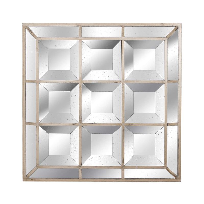 Augustus Modern Square Decorative Wall Mirror by Lavishway | Wall Mirrors-40102
