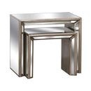 Augustus Mirrored Metallic Nest of Table by Lavishway | Nest of Tables-40115