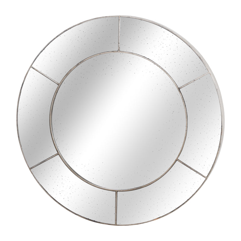 Augustus Metallic Large Circle Wall Mirror by Lavishway | Wall Mirrors-40105
