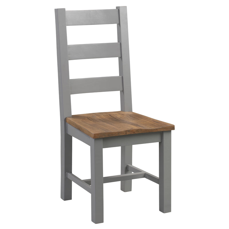 Byland Solid Wood Dining Chair In Grey by Lavishway | Dining Chairs-40041