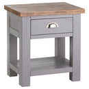 Byland 1 Drawer 1 Shelf Side Table In Grey by Lavishway | Side Tables-40027
