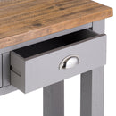 Byland Solid Wood Two Drawer Console In Grey by Lavishway | Hallway Console Table-40024