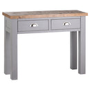 Byland Solid Wood Two Drawer Console In Grey by Lavishway | Hallway Console Table-40022