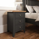 Grantham Oak Top 3 Drawer Bedside Cabinet by Lavishway | Bedside Tables-33871