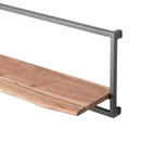 Live Edge Shelf Grey Metal Frame by Lavishway | Book Shelves and Cabinets-26808