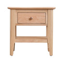 Nordic Oak 1 Drawer Lamp Table by Lavishway | Side Tables-32246