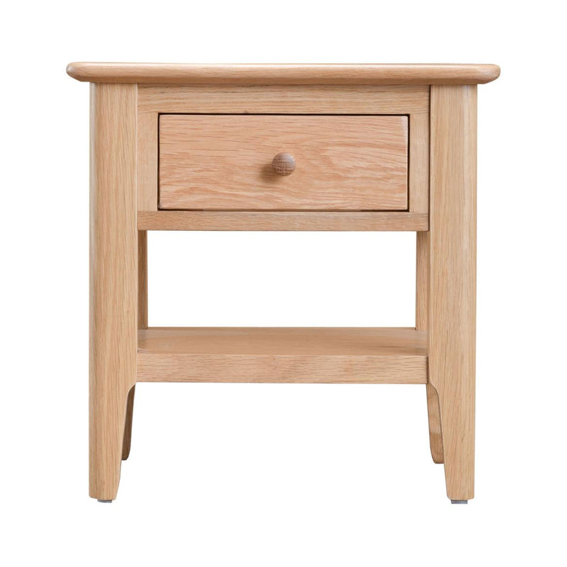Nordic Oak 1 Drawer Lamp Table by Lavishway | Side Tables-32246